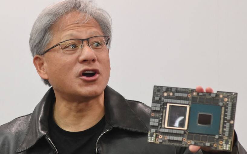 Jensen Huang, CEO of NVIDIA, speaks during a press conference at the Computex 2023 in Taipei on May 30, 2023. (Photo by Sam Yeh / AFP) (Photo by SAM YEH/AFP via Getty Images)