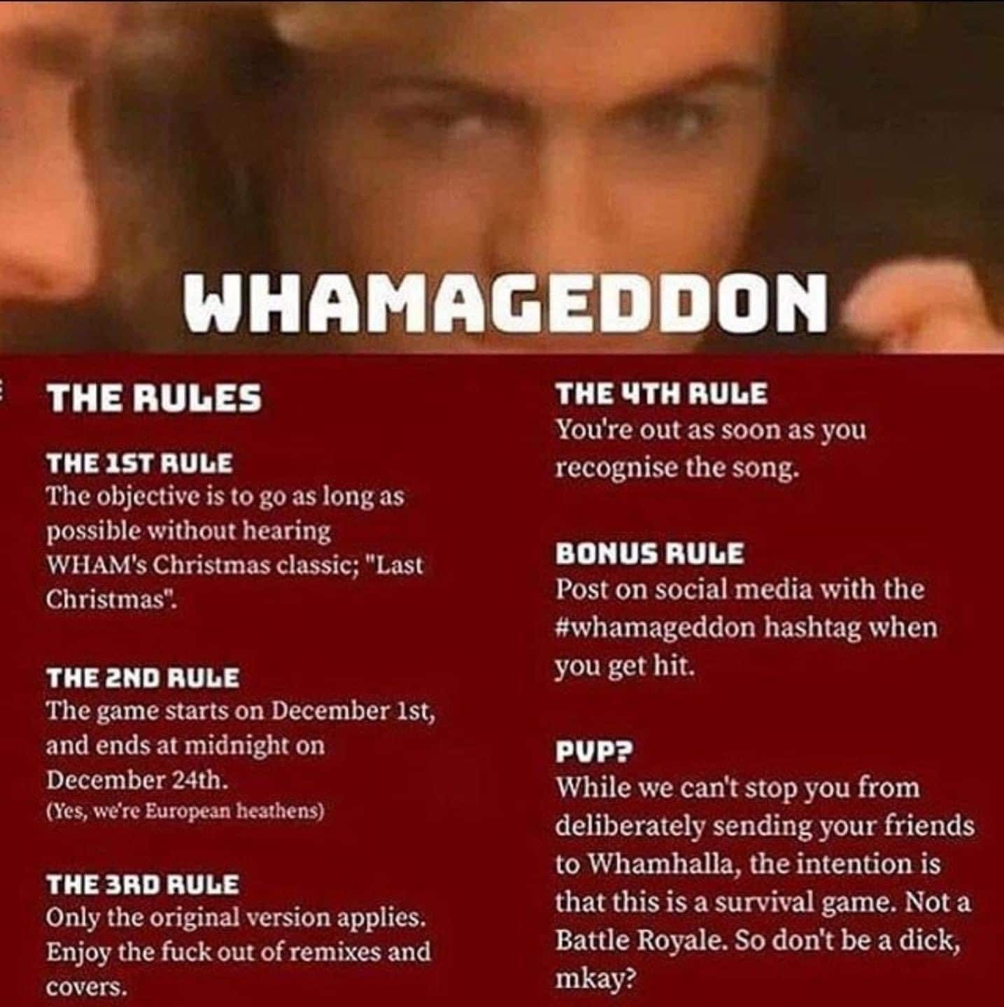 Le regole ufficiali del 'Whamaggedon'