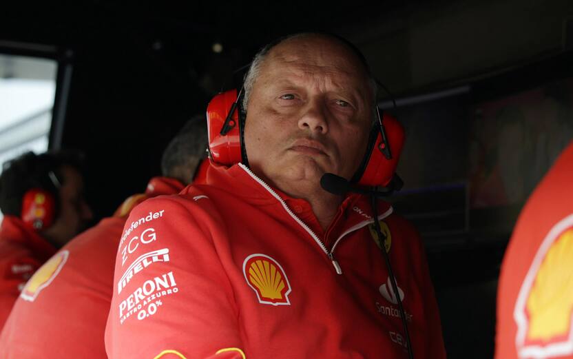 epa11289708 Scuderia Ferrari team principal Frederic Vasseur looks on during the Qualifying for the Formula One Chinese Grand Prix, in Shanghai, China, 20 April 2024. The 2024 Formula 1 Chinese Grand Prix is held at the Shanghai International Circuit racetrack on 21 April after a five-year hiatus. EPA/ANDRES MARTINEZ CASARES / POOL